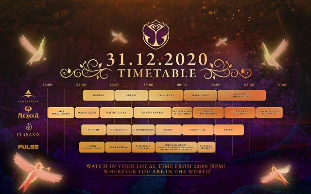 Horarios de Tomorrowland 31.12.2020