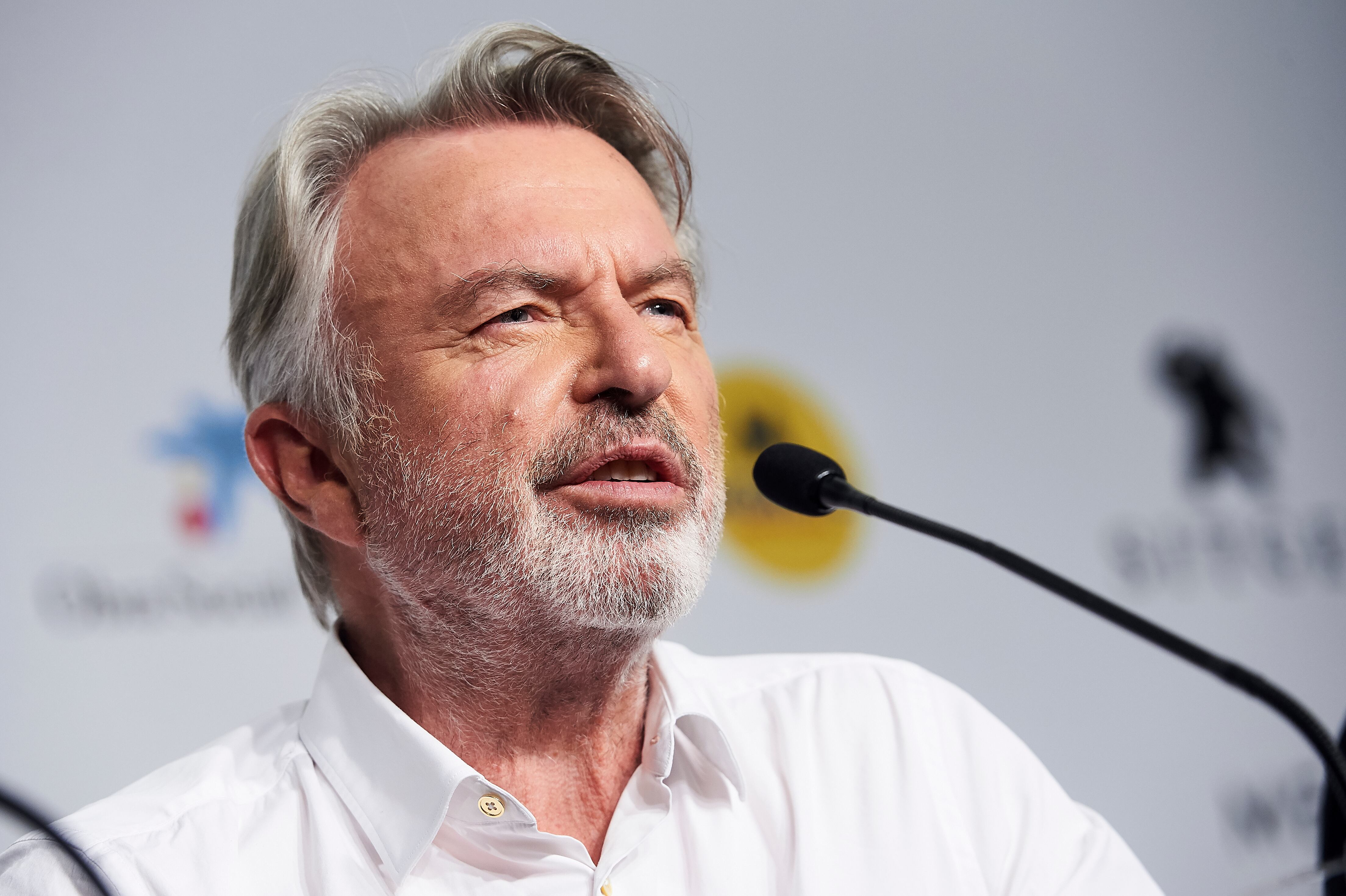 Sam Neill en una conferencia de prensa del Festival de Sitges de 2019. / Borja B. Hojas/Getty