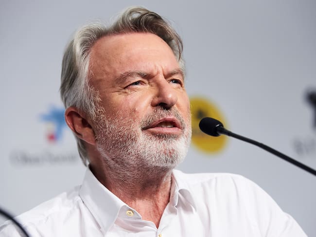 Sam Neill en una conferencia de prensa del Festival de Sitges de 2019. / Borja B. Hojas/Getty