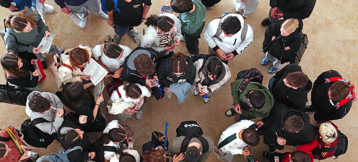 Estudiantes durante la PAU 2025