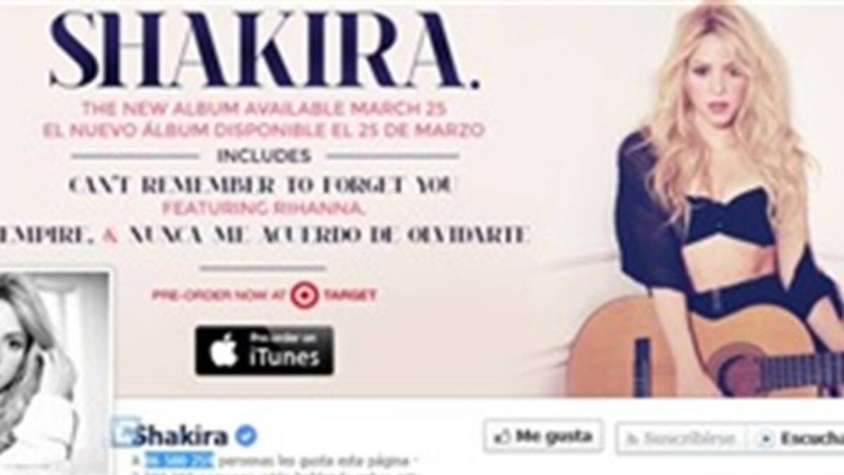 Shakira la rompe en Facebook