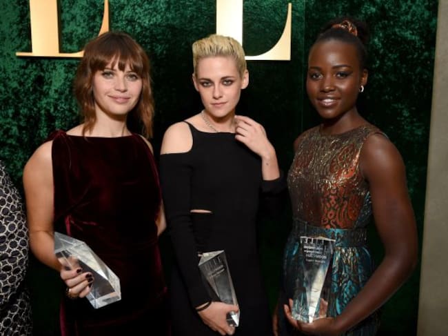 Felicity Jones, Kristen Stewart, Lupita Nyong'o. Michael Kovac/Getty Images for ELLE