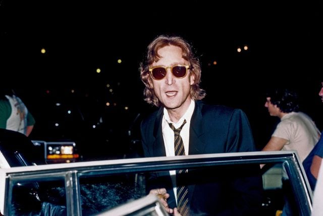 John Lennon llegando a Times Square después de haber grabado en el estudio su último disco &#039;Double Fantasy&#039; en agosto de 1980.