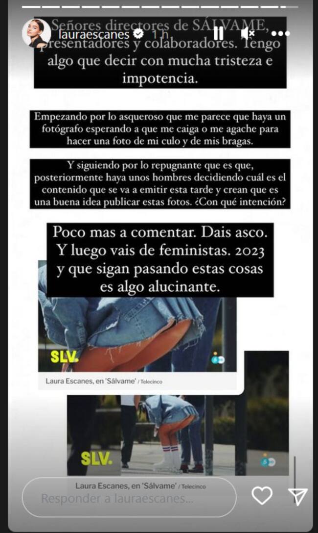 Laura Escanes se enfada en redes.