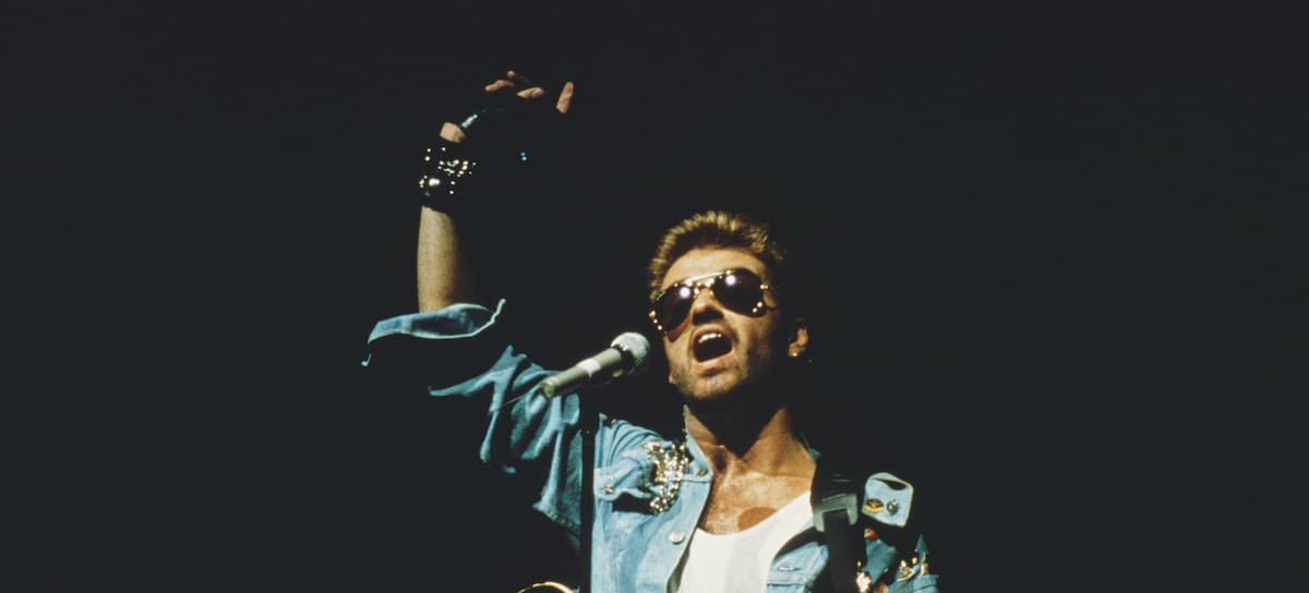 George Michael , durante su larga gira Faith en 1988.