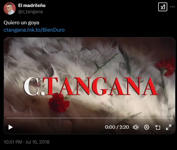 Tweet de C. Tangana