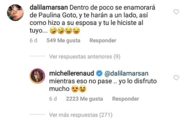 michelle renaud defiende su romance con danil carrera