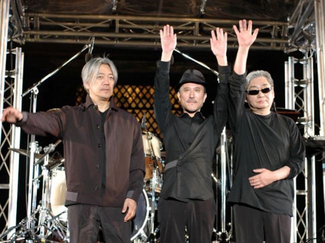 Ryuichi Sakamoto, Yukihiro Takahashi y Haruomi Hosono de Yellow Magic Orchestra.