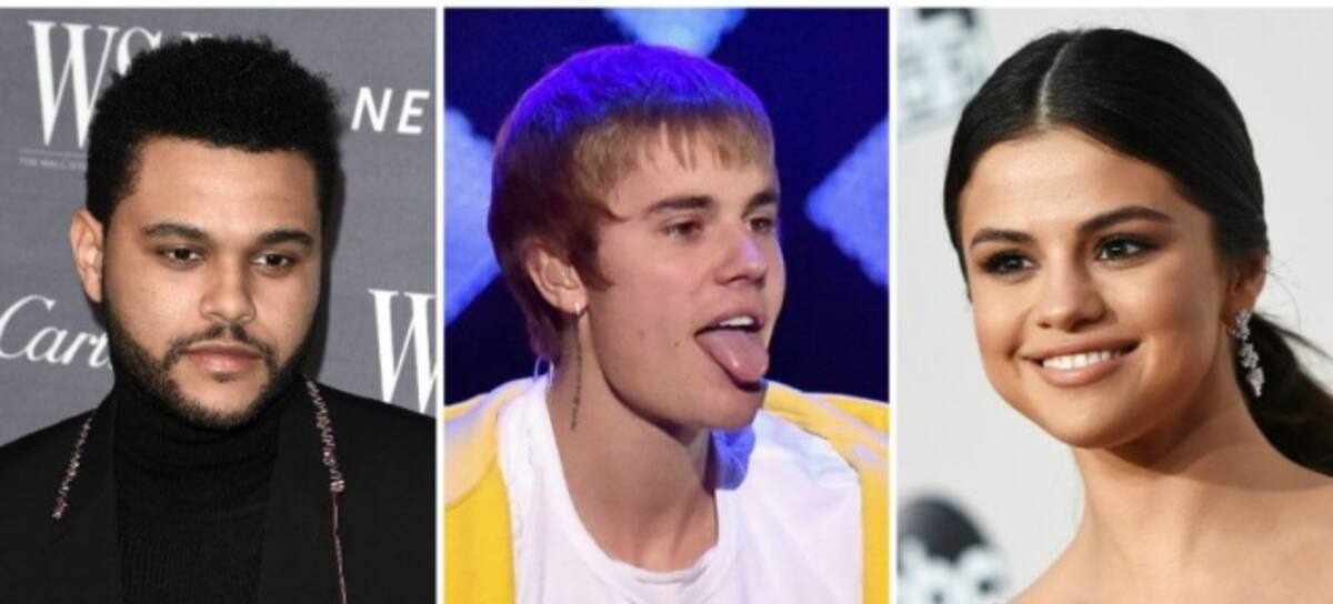 The Weeknd, Justin Bieber y Selena Gomez