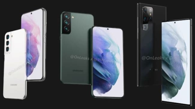 Renders de los nuevos Galaxy S22.