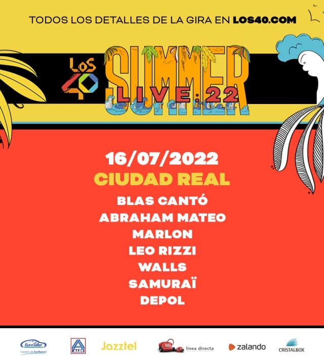 LOS40 Summer Live: Ciudad Real este 16 de julio.