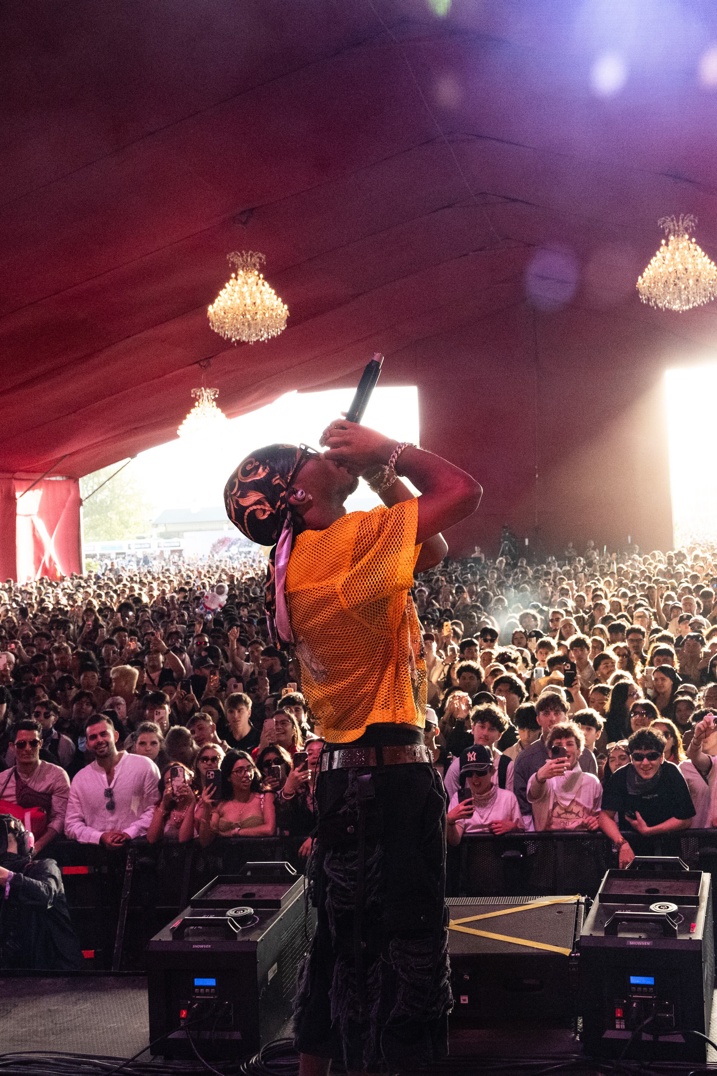 El rapero D4vd durante su actuación en el festival de 'Coachella Valley Music' el 18 de abril de 2025 en Indio, California.