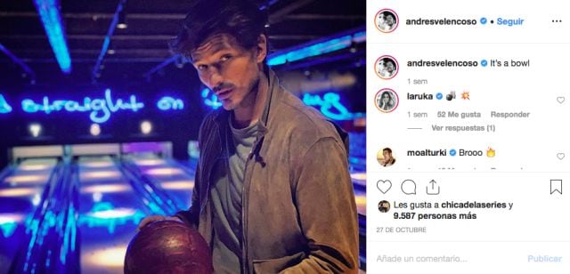 Comentario de Lara en una foto de Andrés