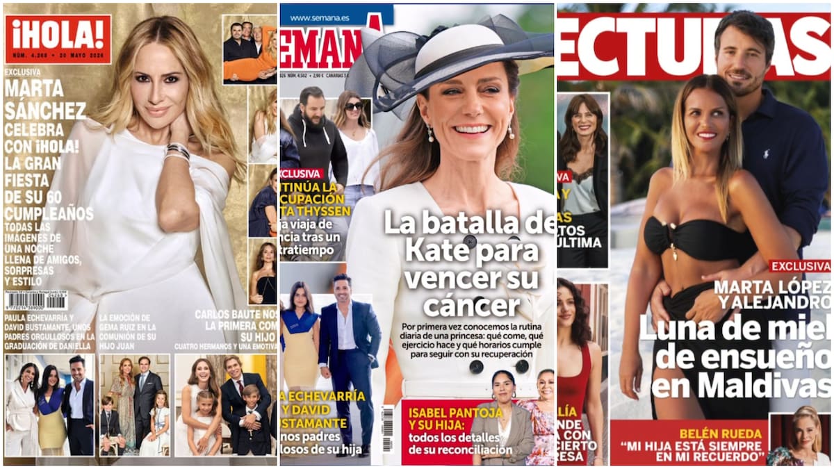 Estas son las portadas de las revistas del 13 de mayo: Marta Sánchez, Paula Echevarría y David Bustamante