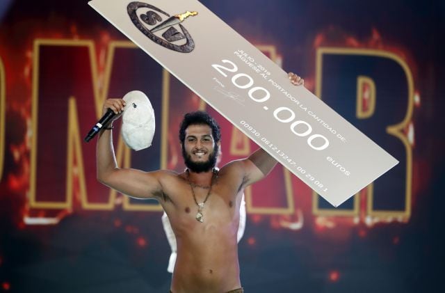 Omar Montes cuando ganó 'Supervivientes'