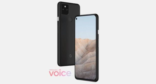 Render del Google Pixel 5a