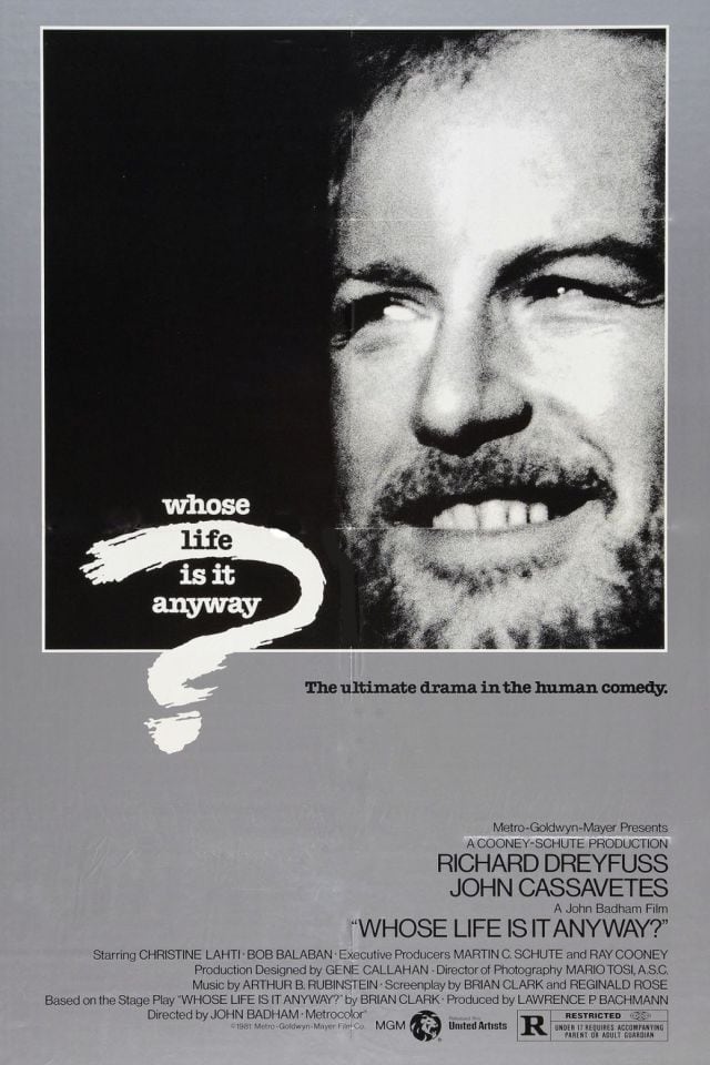 Richard Dreyfuss en el cartel promocional de &#039;Mi vida es mía&#039;