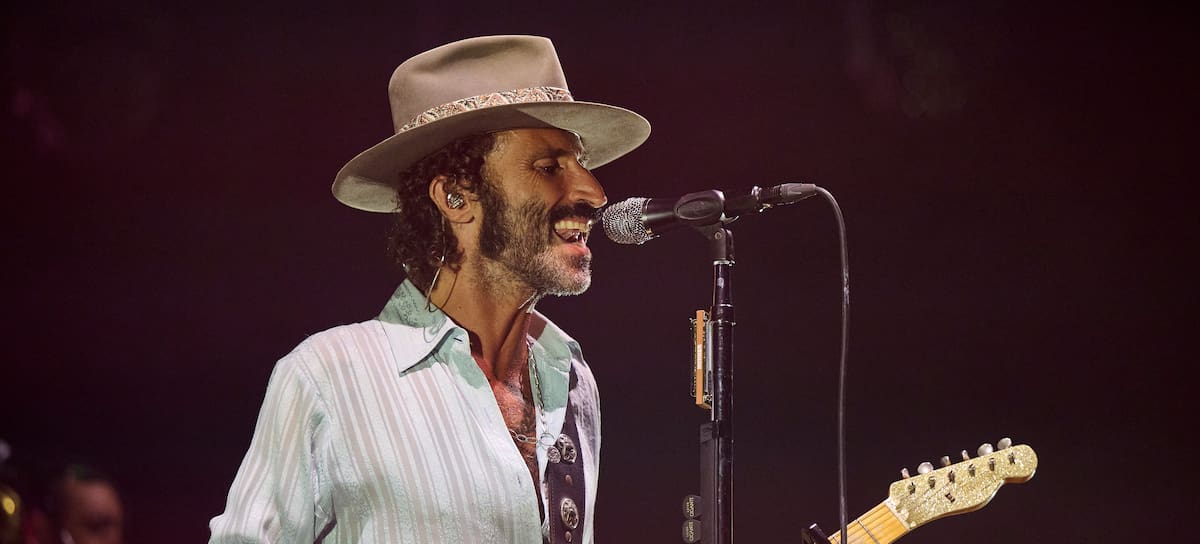 Leiva durante un concierto en el Movistar Arena de Madrid