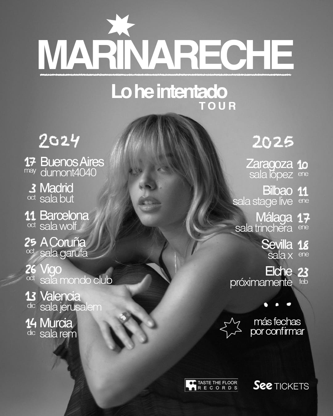 Cartel &#039;Lo he intentado Tour&#039; Marina Reche