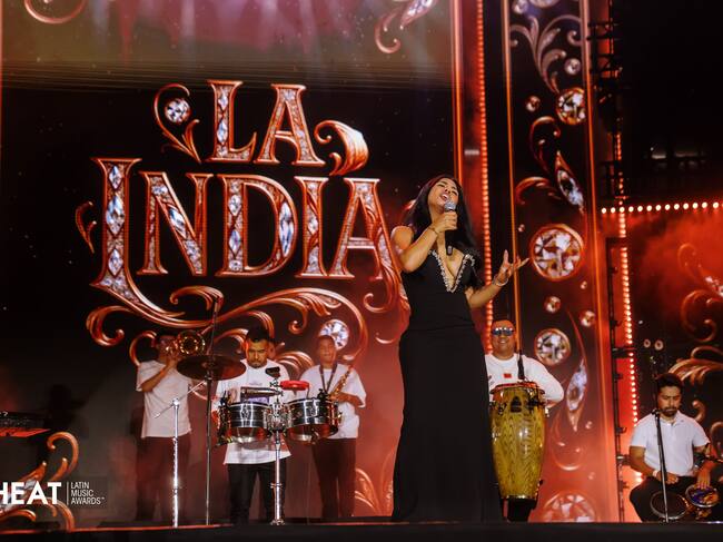 La India ganó el premio Heat a Mejor Artista de Salsa. También actuó durante la gala de los Heat.