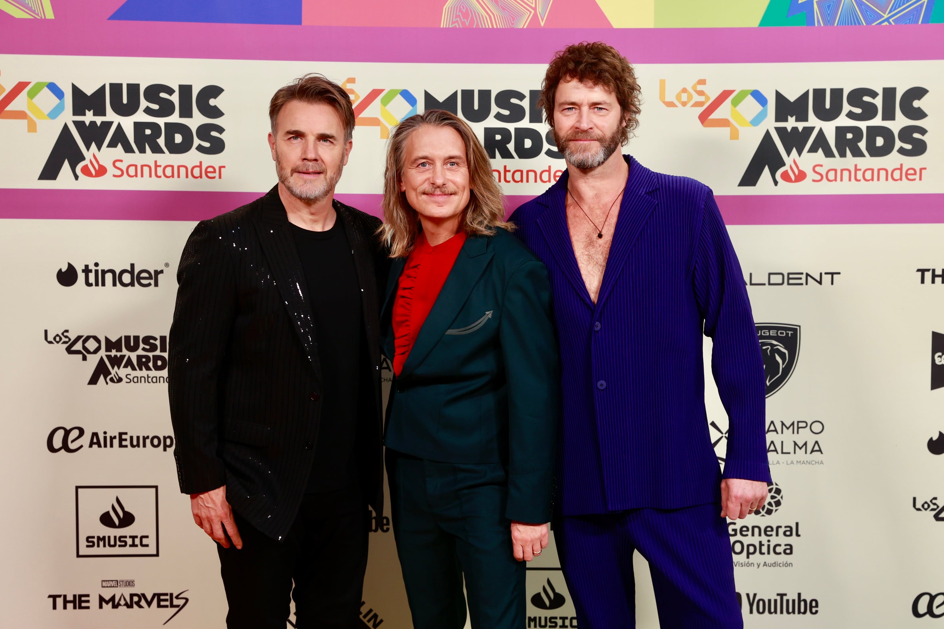 Take That en la alfombra roja de LOS40 Music Awards Santander 2023 / Foto: Jorge París y Elena Buenavista