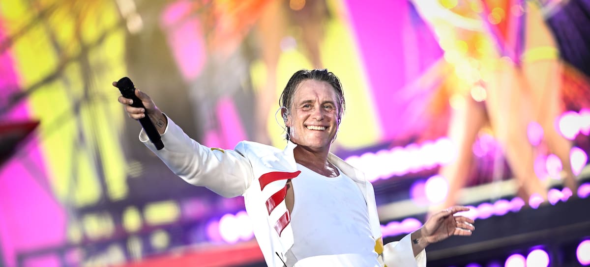 Mark Owen, integrante de Take That, en su concierto en Londres