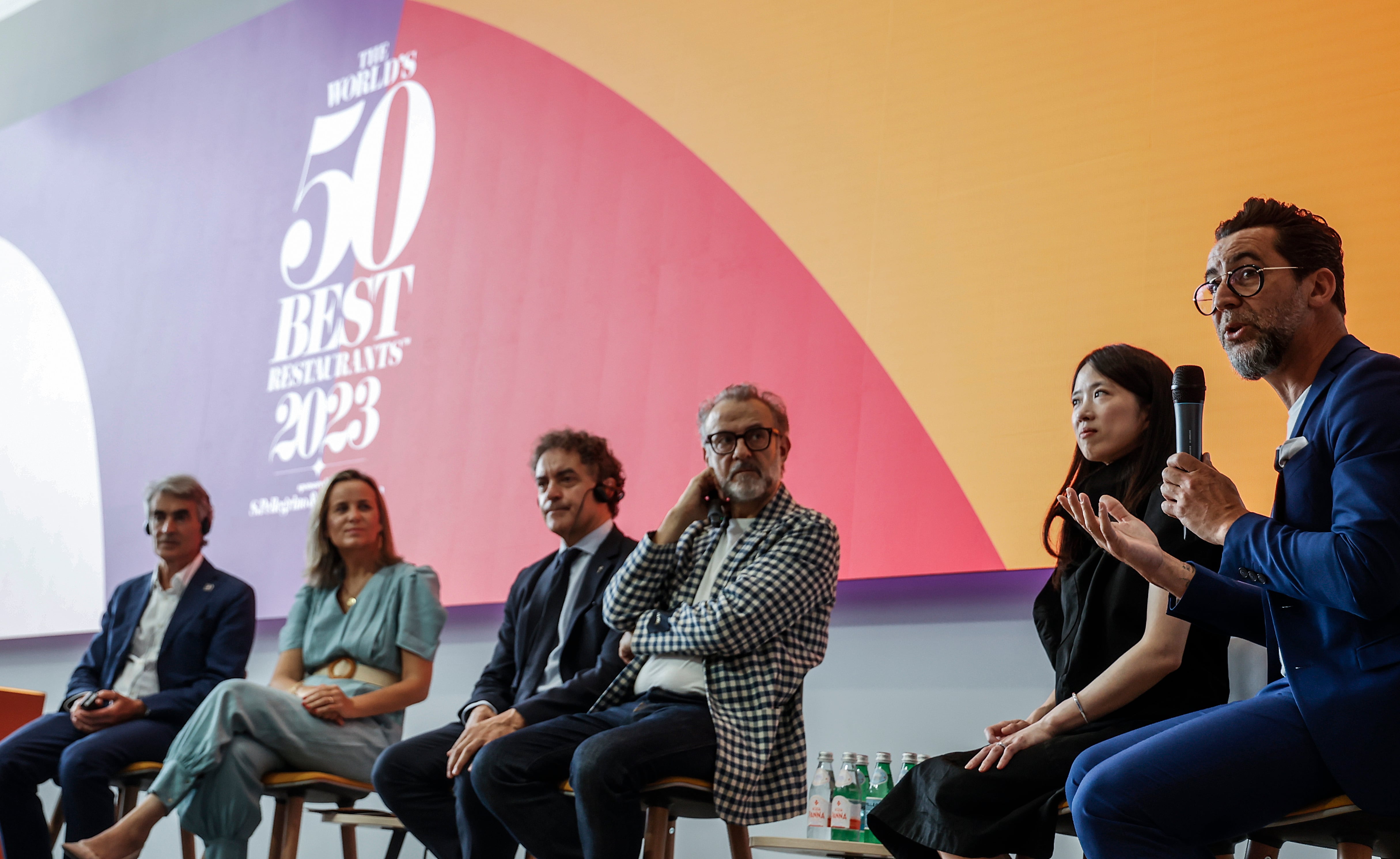 Quique Dacosta en la celebración de la gala de los 50 mejores restaurantes del mundo 2023 en Valencia.