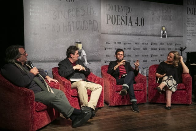 De izquierda a derecha: Jesús Ruiz Mantilla, Luis García Montero, Sergio C. Fanjul y Luisa Castro.