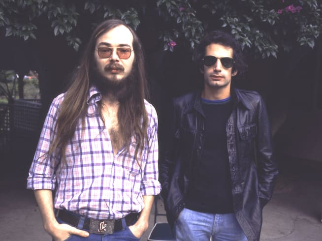 Walter Becker y Donald Fagen, miembros de Steely Dan, en 1977.