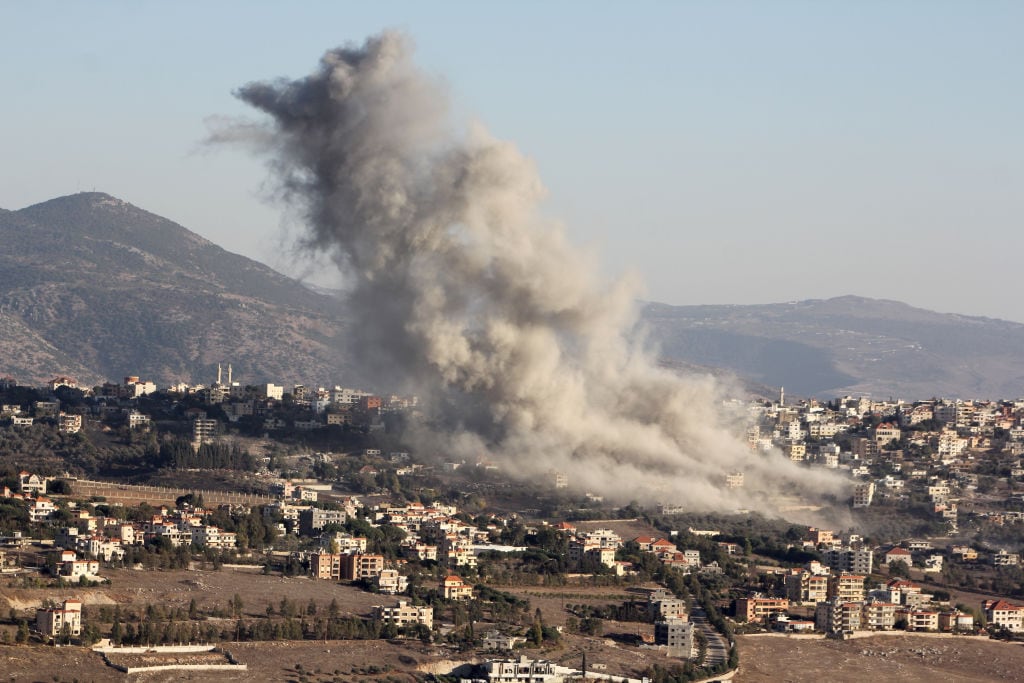 Imagen de un bombardeo reciente de Israel sobre el sur de Líbano.