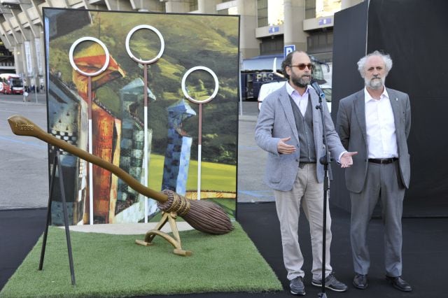 Pablo Nogueroles y Luis Cueto en la presentación de Madrid: Ciudad Mágica. Foto cortería de Warner Bros España.