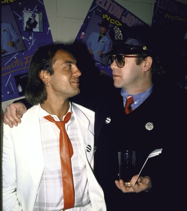 Bernie Taupin y Elton John, en 1989.