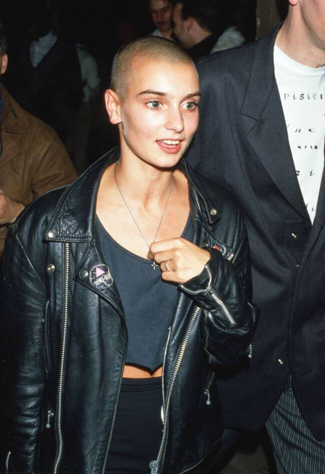 La cantante irlandesa Sinead O'Connor , en la fiesta de cumpleaños de Prince en 1988.