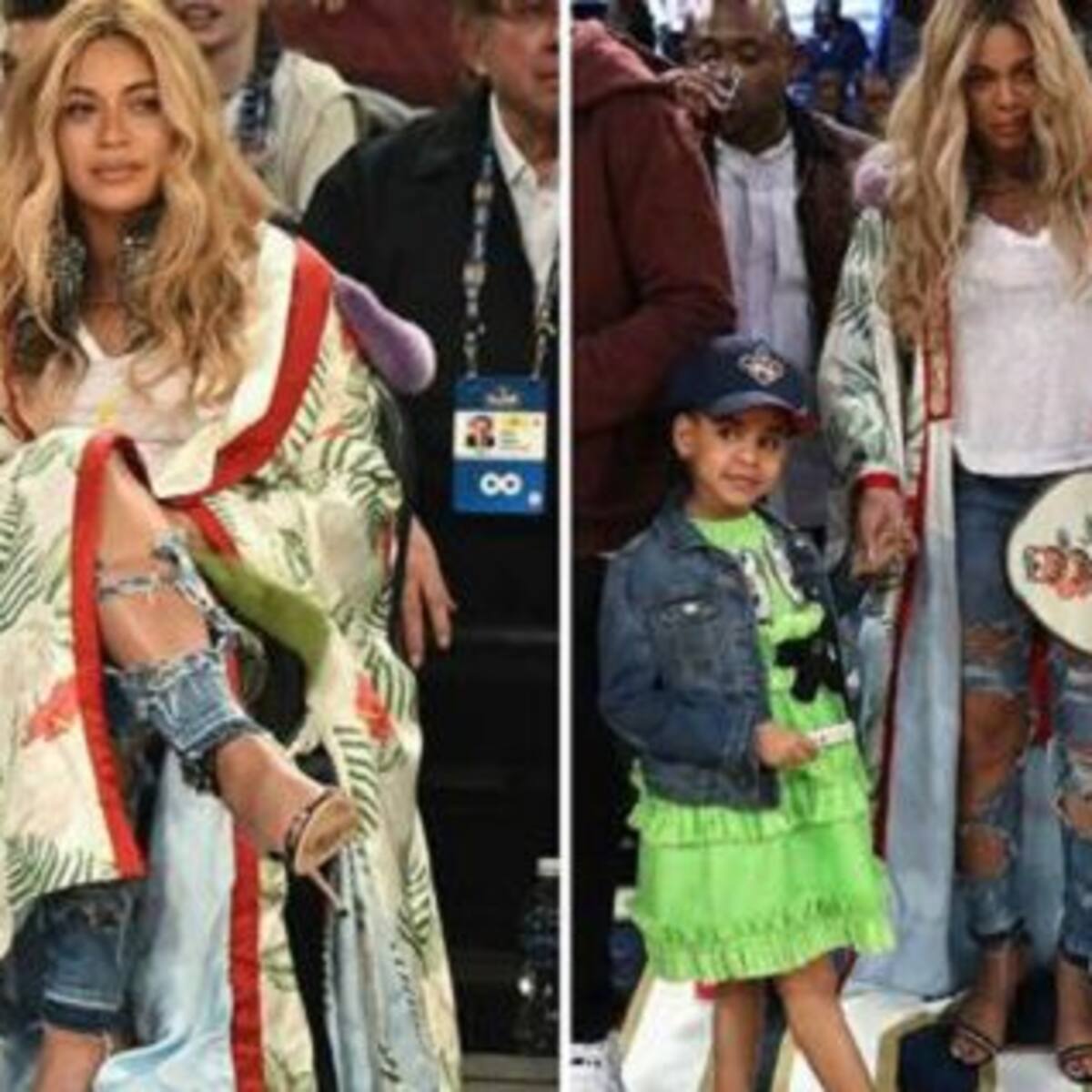 El sorprendente look de Beyoncé para ir a un partido de básquet