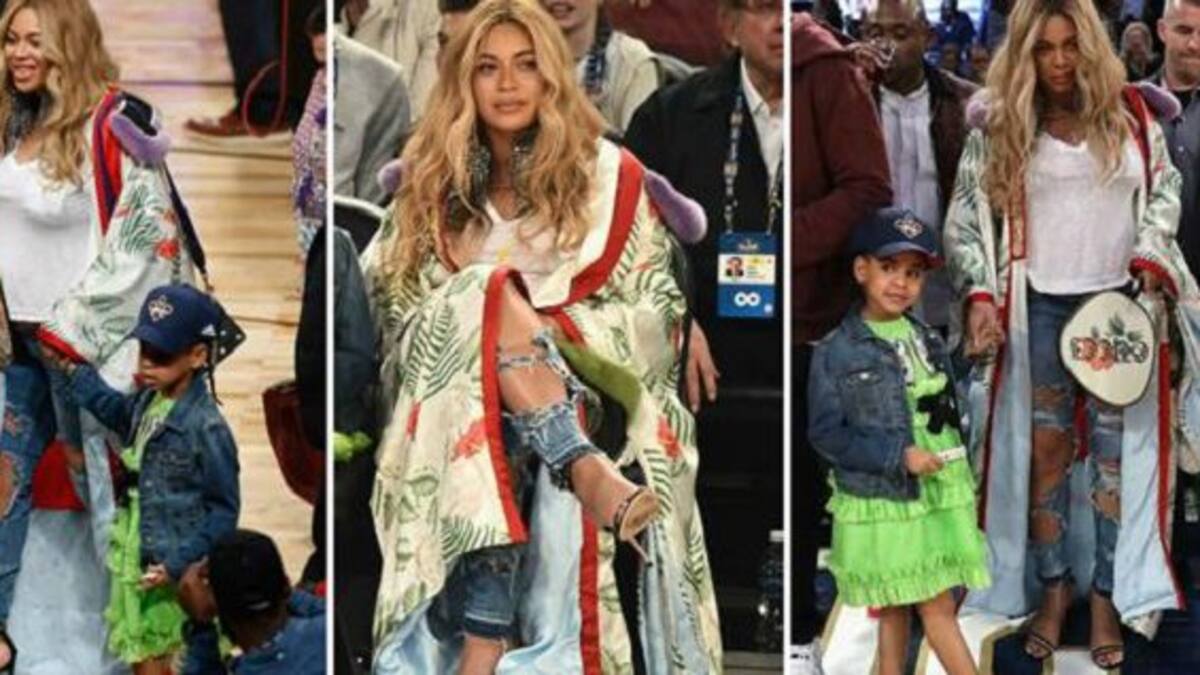 El sorprendente look de Beyoncé para ir a un partido de básquet
