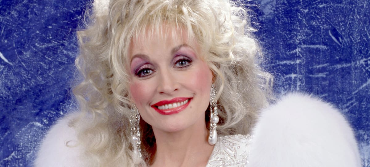 Sesión de fotos de Dolly Parton el 31 de diciembre de 1989.