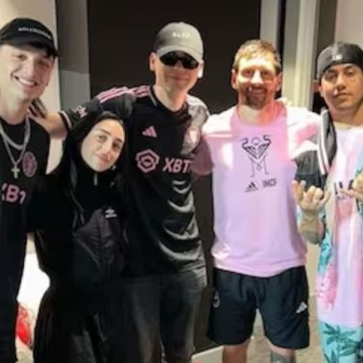 Messi estuvo junto a Bizarrap, Duki, Nicki Nicole y Peso Pluma en Miami