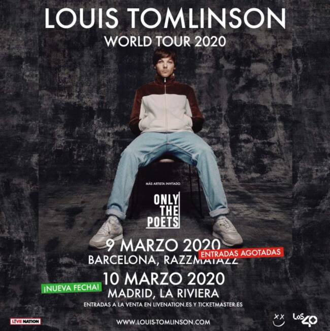 Conciertos de Louis Tomlinson en España durante su gira