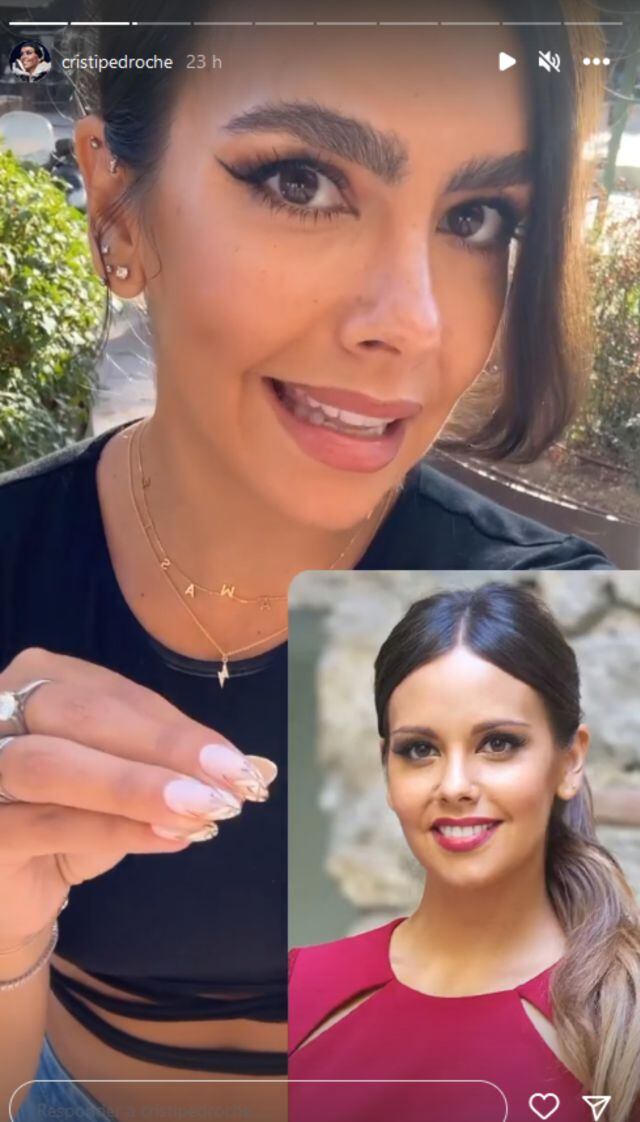 Cristina Pedroche muestar el antes y el después de sus cejas