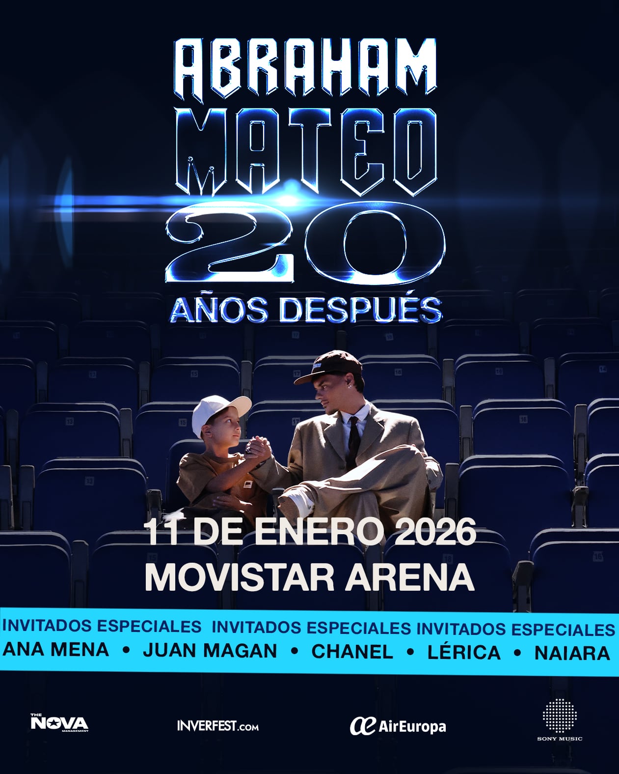 Cartel oficial de Abraham Mateo: 20 años después