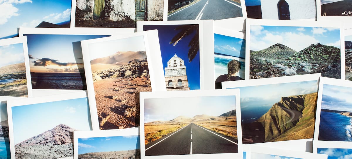 Fotos de viajes en un collage.