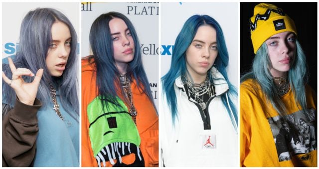 Así fue evolucionando el pelo de Billie Eilish en 2018.