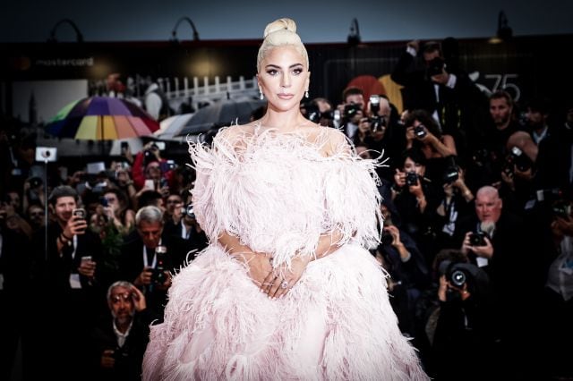 Lady Gaga, en la alfombra roja durante la presentación en Venecia de &#039;Ha nacido una estrella&#039;.