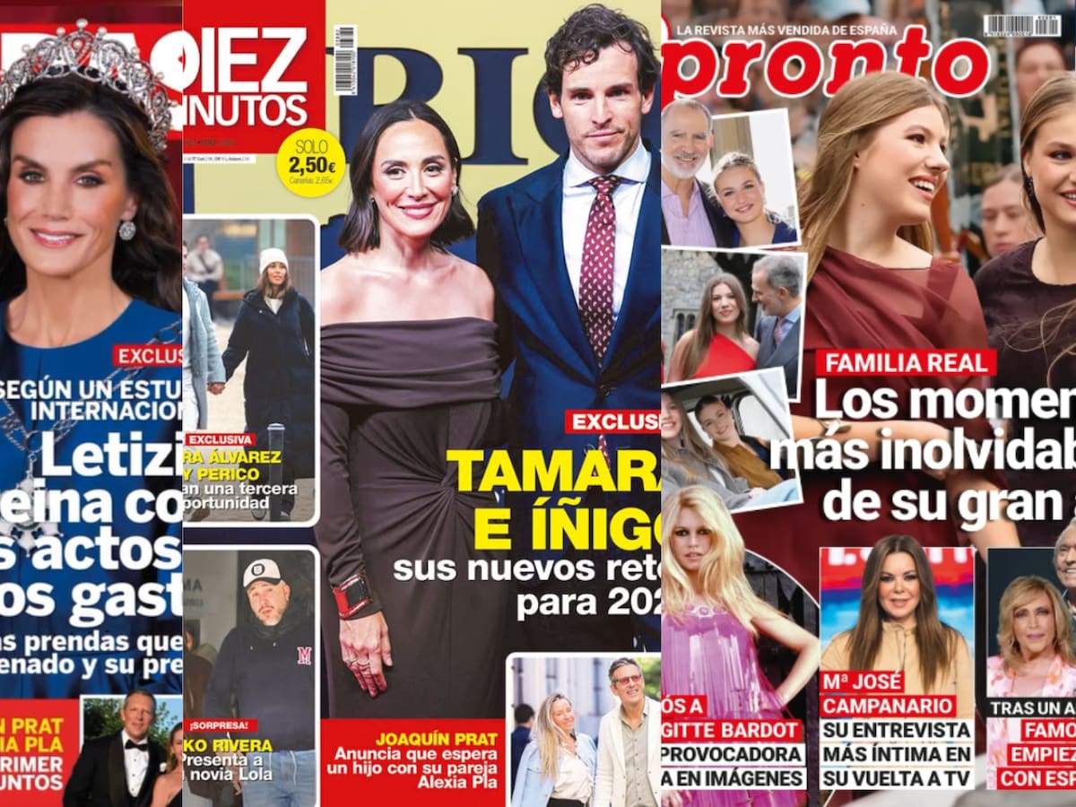 Las portadas de revistas de corazón de hoy, 7 de enero de 2026: la Reina Letizia, Chenoa y la última hora sobre la salud de Sara Carbonero