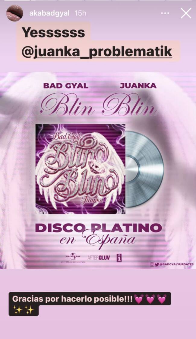 Bad Gyal consigue ser disco platino con 'Blin Blin'