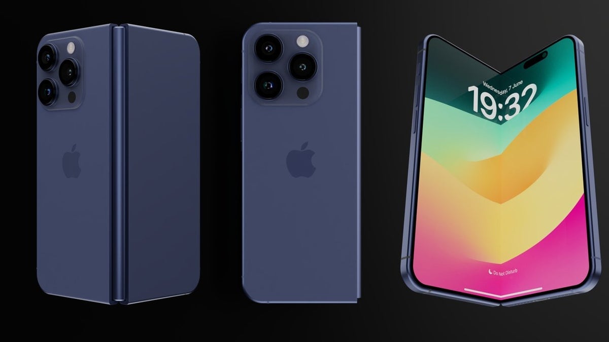 Render del primer iPhone plegable