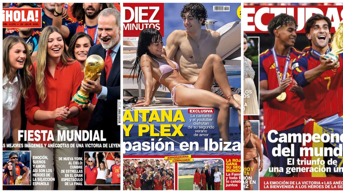 Las portadas de las revistas del corazón de hoy, miércoles 22 de julio: las vacaciones de Plex y Aitana, Ferrán Torres y la Familia Real