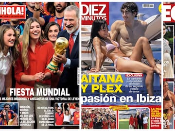 Las portadas de las revistas del corazón de hoy, miércoles 22 de julio: Plex y Aitana, Ferrán Torres, La Roja y los Reyes