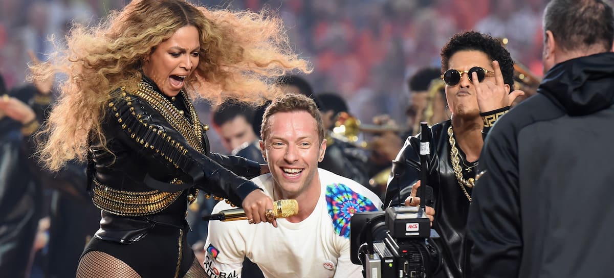 Beyonce, Chris Martin y Bruno Mars en la Super Bowl 2026