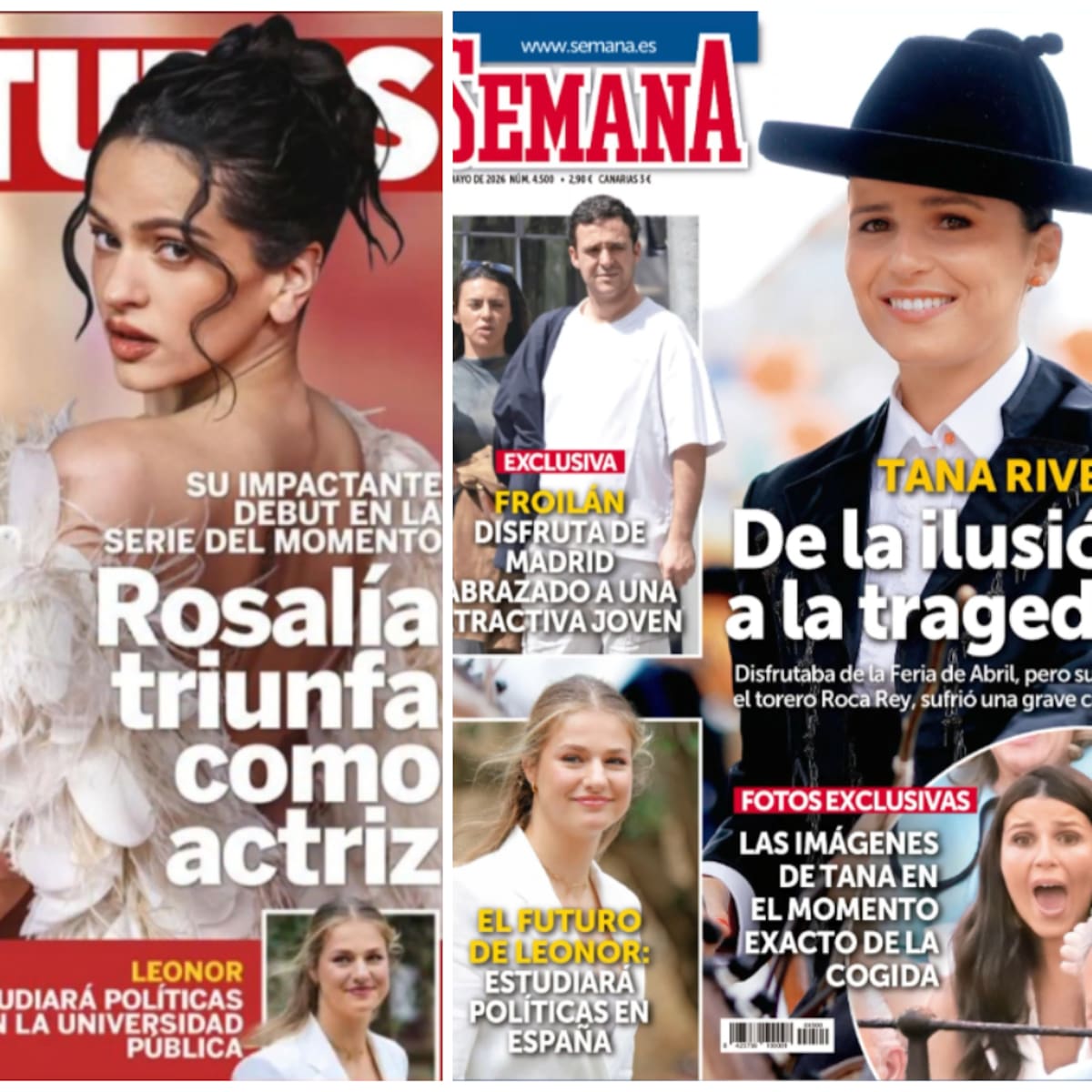 El debut de Rosalía, Tana Rivera y la Princesa Leonor: Estas son las portadas de las revistas del 29 de abril